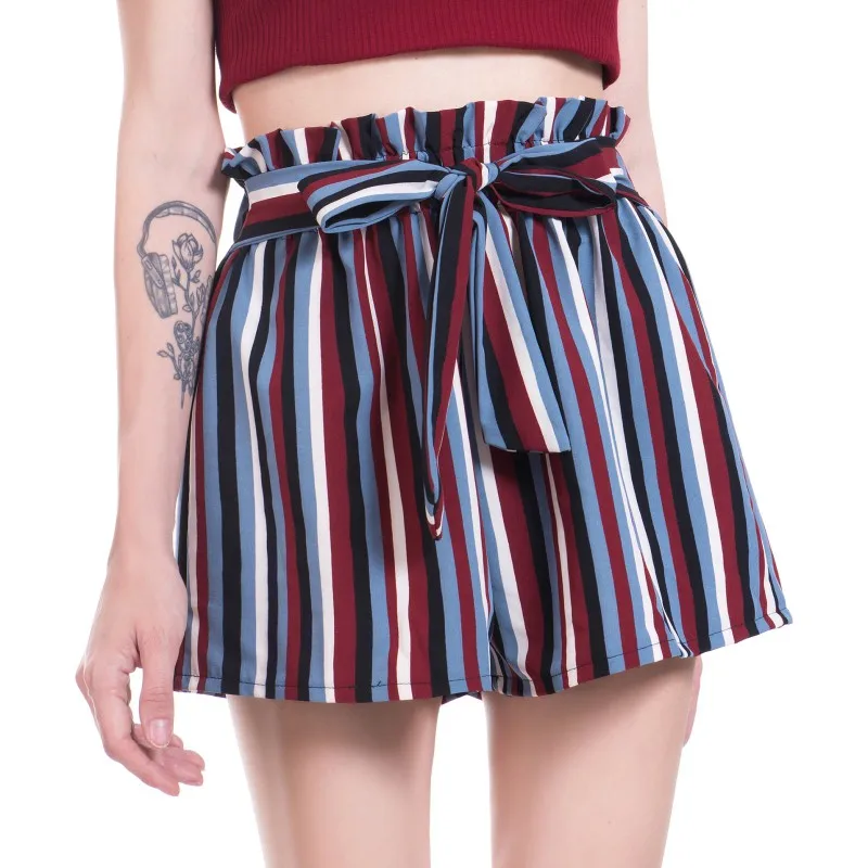 Women Elastic Waist Shorts Boho High Waist Shorts Summer High Waist Striped Shorts
Women Elastic Waist Shorts Boho High Waist Shorts Summer High Waist Striped Shorts