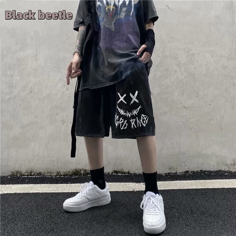 Harajuku Graffiti Five-Point Pants Men's Casual Black Shorts Women Trendy Hip-Hop Straight Shorts Punk Streetwear Sport Shorts
Harajuku Graffiti Five-Point Pants Men's Casual Black Shorts Women Trendy Hip-Hop Straight Shorts Punk Streetwear Sport Shorts