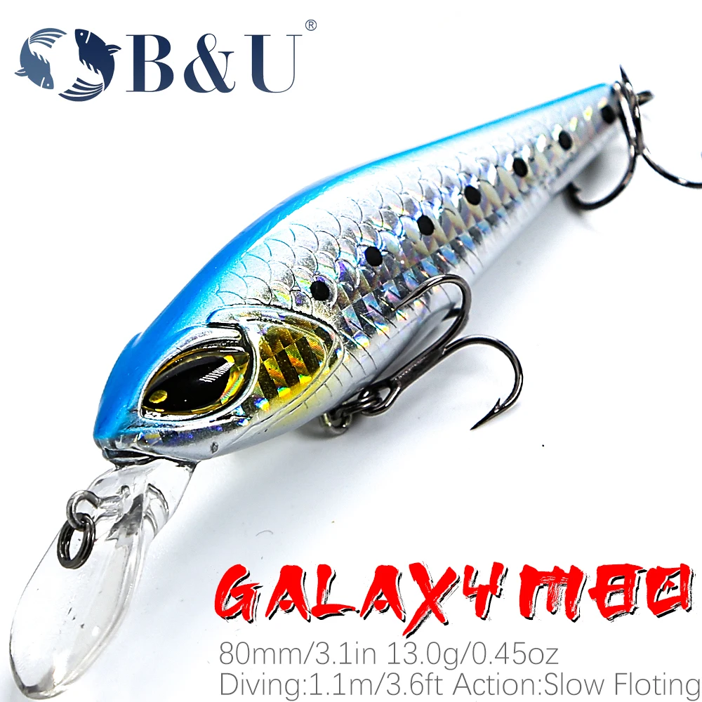 B&U 80mm hot model fishing lures hard bait 9 colors choose slow floating minnow quality professional minnow depth1.1m
B&U 80mm hot model fishing lures hard bait 9 colors choose slow floating minnow quality professional minnow depth1.1m