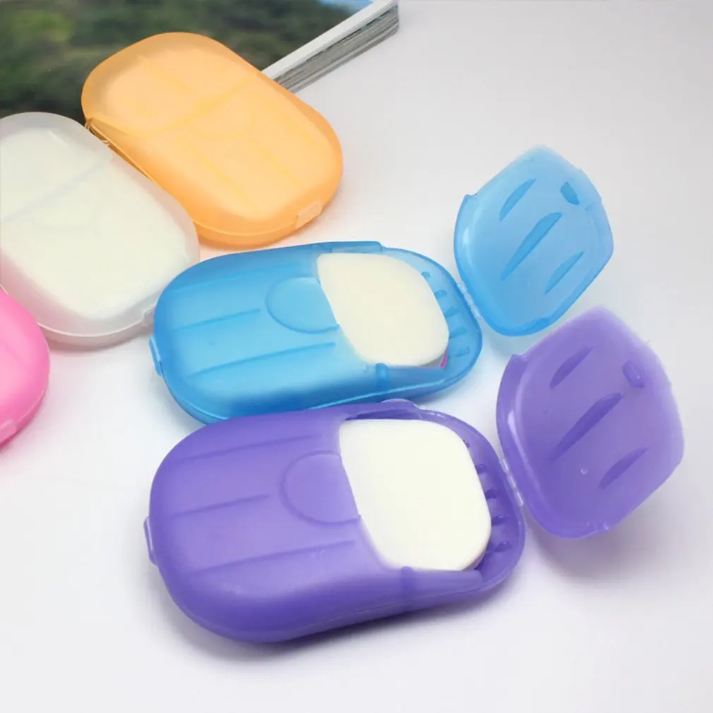 

20 шт бумажное мыло для путешествий на открытом воздухе мыло для ванной таблетки портативное мыло для мытья рук