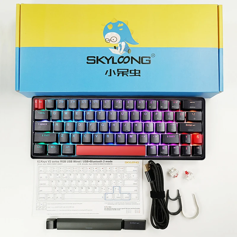 Механические клавиатуры Skyloong GK63s, клавиатура из ПБТ материала с подсветкой для геймеров, OEM, высокие прозрачные колпачки для клавиш, 63 клавиш...
Механические клавиатуры Skyloong GK63s, клавиатура из ПБТ материала с подсветкой для геймеров, OEM, высокие прозрачные колпачки для клавиш, 63 клавиш...