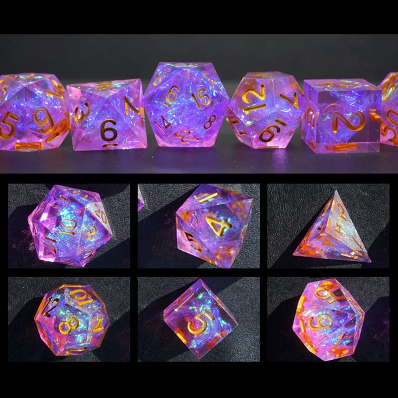 7 Die Polyhedral RPG Dice Set,Aesthetical Desktop RPG Player Galaxy Series with Sharp Edges and Beautiful Inclusions
7 Die Polyhedral RPG Dice Set,Aesthetical Desktop RPG Player Galaxy Series with Sharp Edges and Beautiful Inclusions