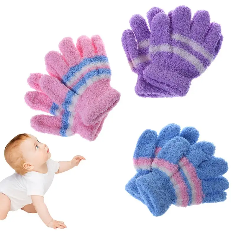 1 Pair Baby Gloves Warm Winter Full Finger Thermal Coral Fleece Kids Boys Girls Colorful Stripe Soft Elastic Solid P31B
1 Pair Baby Gloves Warm Winter Full Finger Thermal Coral Fleece Kids Boys Girls Colorful Stripe Soft Elastic Solid P31B