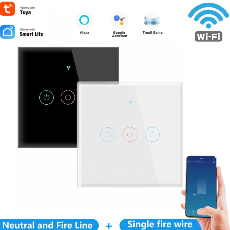 Умный настенный выключатель с Wi-Fi, сенсорная панель 1/2 клавиши, 2/3-110 В, настенная кнопка, совместимая с Alexa Google Home Smart Home
Умный настенный выключатель с Wi-Fi, сенсорная панель 1/2 клавиши, 2/3-110 В, настенная кнопка, совместимая с Alexa Google Home Smart Home