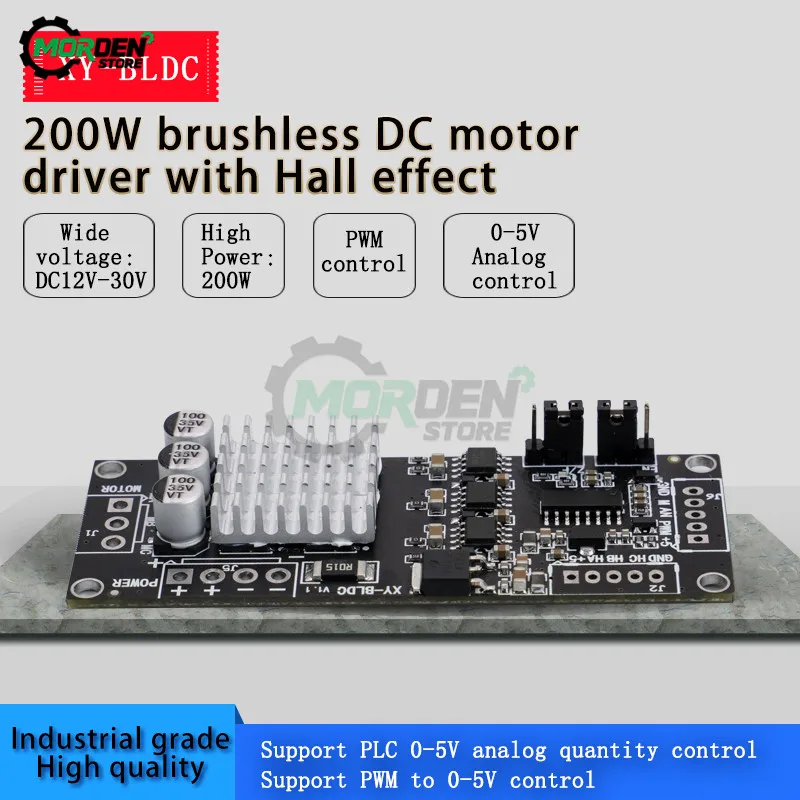 New 200w PWM Three Phase DC Brushless Hall Motor Controller Module Motor Driver Board Dropship
New 200w PWM Three Phase DC Brushless Hall Motor Controller Module Motor Driver Board Dropship