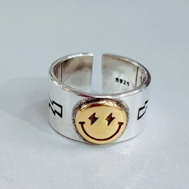 Vintage Punk Cute Smile Face Opening Rings For Women Female Charm Preppy Jewelry Men Knuckle Ring Fashion Party Gifts Wholesale
Vintage Punk Cute Smile Face Opening Rings For Women Female Charm Preppy Jewelry Men Knuckle Ring Fashion Party Gifts Wholesale