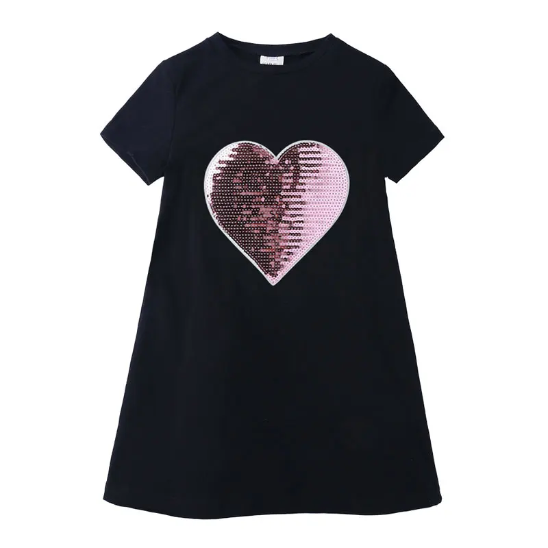 Fashion Sequin Love Kids Clothes Girls Dress Cotton Short Sleeve O-Neck Children Dresses Summer Girls' Dress 2-6 Years
Fashion Sequin Love Kids Clothes Girls Dress Cotton Short Sleeve O-Neck Children Dresses Summer Girls' Dress 2-6 Years