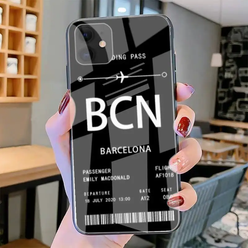 Personalised Plane Ticket Custom Phone Case Tempered Glass For Iphone6plus 6S 7 7plus 8 X XS XSmax XR 11 12 Pro Max 12mini
Personalised Plane Ticket Custom Phone Case Tempered Glass For Iphone6plus 6S 7 7plus 8 X XS XSmax XR 11 12 Pro Max 12mini