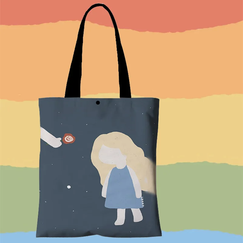 Shopper Tote Bag Canvas Shoulder Bag With Anime Shopping Bag Eco Bag Women Aesthetic With Print Cloth Bag
Shopper Tote Bag Canvas Shoulder Bag With Anime Shopping Bag Eco Bag Women Aesthetic With Print Cloth Bag