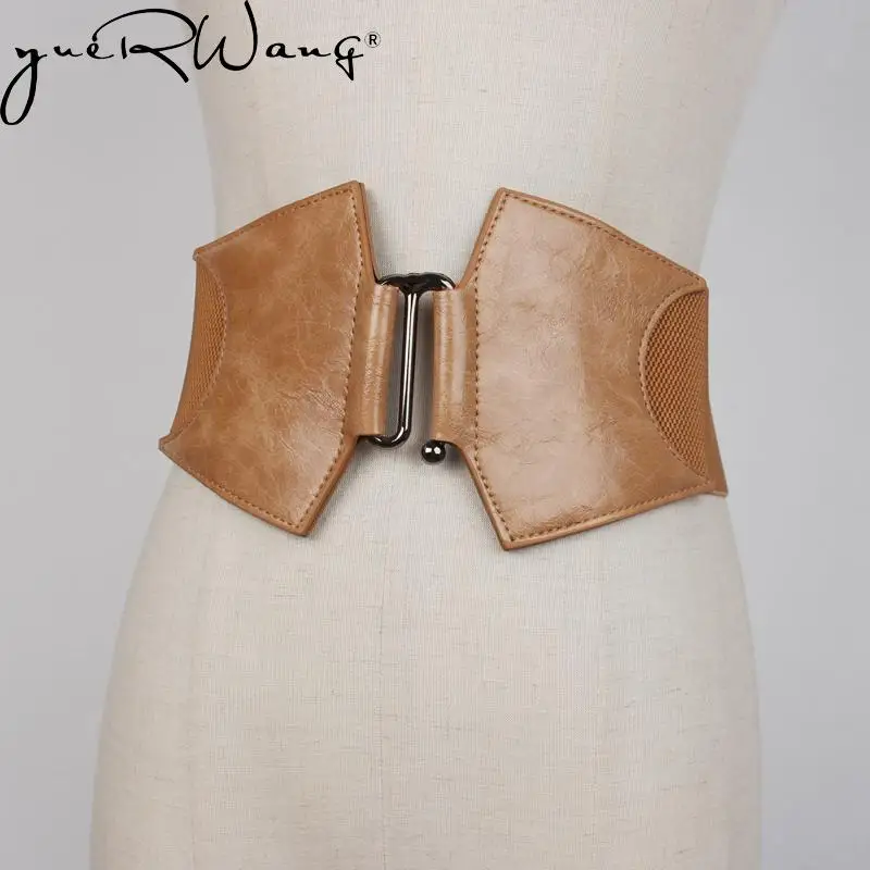 YUERWANG Women Cummerbunds All Match Ladies Elastic Waistband PU Leather Wide Belt Fashion Corset Black Womens Belts 2022 New
YUERWANG Women Cummerbunds All Match Ladies Elastic Waistband PU Leather Wide Belt Fashion Corset Black Womens Belts 2022 New