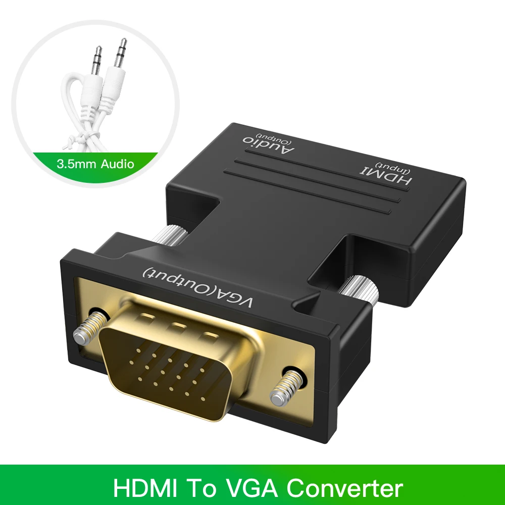 Robotsky 1080P HDMI к VGA адаптер для ПК ноутбука ТВ коробка проектор цифровые аналоговые