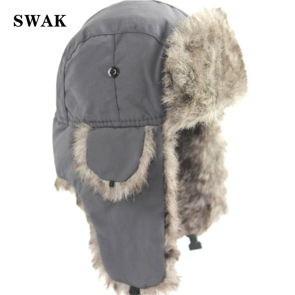 SWAK Winter Hat Keep Warm Unisex Winter Trapper Aviator Trooper Earflap Russian Ski Hat Fur Bomber Faux Fur Fashionable Hats
SWAK Winter Hat Keep Warm Unisex Winter Trapper Aviator Trooper Earflap Russian Ski Hat Fur Bomber Faux Fur Fashionable Hats