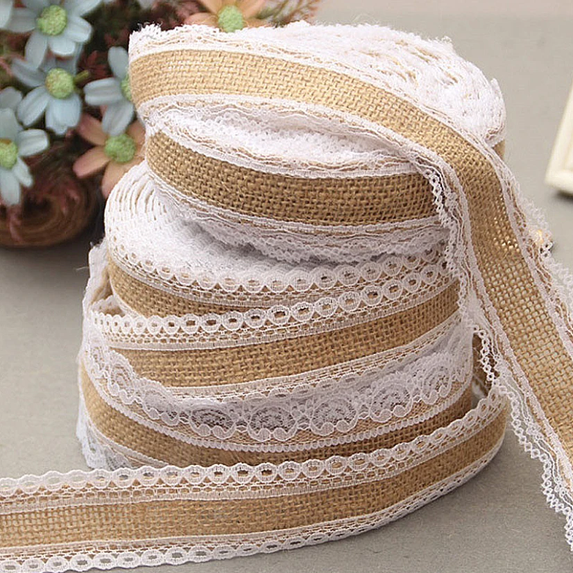 New 2M Lace Linen Roll White Brown Lace Band Christmas Diy Handmade Craft Hollow Band Gift Box Tied Home Decoration Accessories
New 2M Lace Linen Roll White Brown Lace Band Christmas Diy Handmade Craft Hollow Band Gift Box Tied Home Decoration Accessories