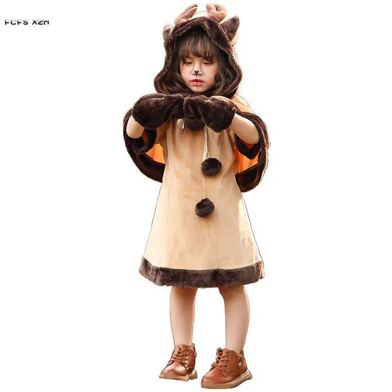 XS-L Girls Halloween Elk Animal Costume Kids Children Deer Fawn Cosplay Winter Pajamas Carnival Purim Christmas Show party dress
XS-L Girls Halloween Elk Animal Costume Kids Children Deer Fawn Cosplay Winter Pajamas Carnival Purim Christmas Show party dress