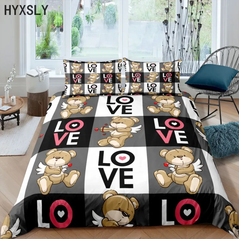 Home Textile Bedding Set Cupid Bear Kitten 3D Print Comforter Quilt Duvet Cover with 1/2pc Pillow Case Queen King Single Double
Home Textile Bedding Set Cupid Bear Kitten 3D Print Comforter Quilt Duvet Cover with 1/2pc Pillow Case Queen King Single Double