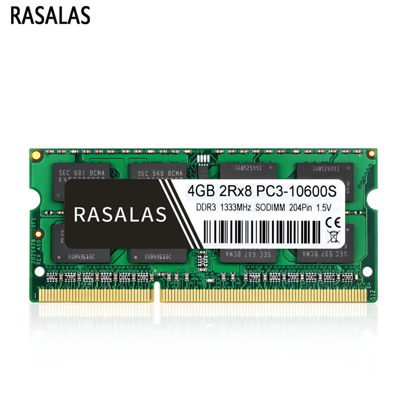 Rasalas 8GB 4GB DDR3 1333Mhz 1600Mhz PC3-10600S SO-DIMM 1.35V 1,5 V Notebook RAM 204Pin Laptop Memory sodimm
Rasalas 8GB 4GB DDR3 1333Mhz 1600Mhz PC3-10600S SO-DIMM 1.35V 1,5 V Notebook RAM 204Pin Laptop Memory sodimm