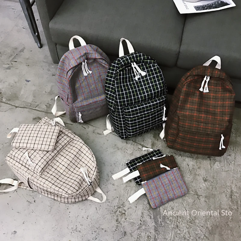 2set Backpack Canvas Casual Women Backpack Plaid pattern New Teenager Girl School Bags Mochilas Shoulder Bags Mochilas Rucksacks
2set Backpack Canvas Casual Women Backpack Plaid pattern New Teenager Girl School Bags Mochilas Shoulder Bags Mochilas Rucksacks