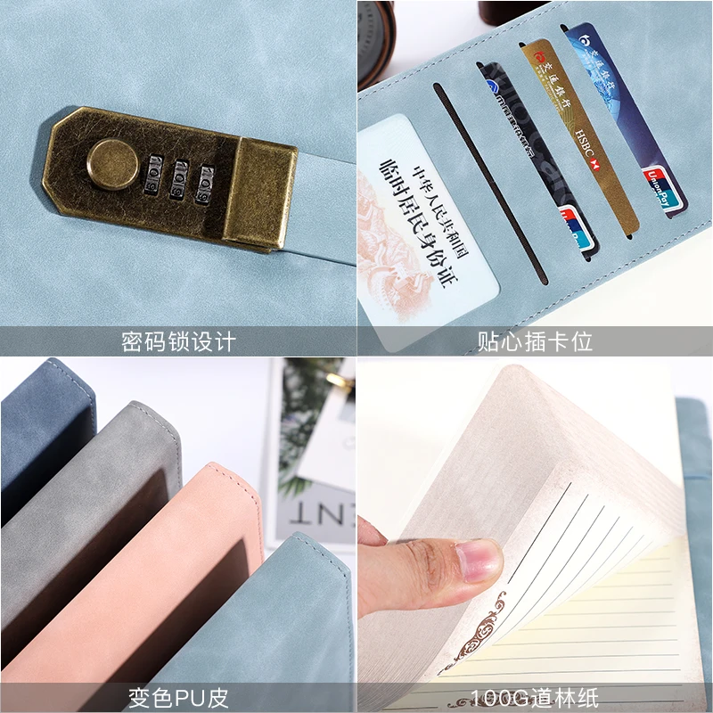 Cipherbook Female Multifunctional Antique Diary A5 Super Thick Thickened Retro Cipher Notebook with Lock
Cipherbook Female Multifunctional Antique Diary A5 Super Thick Thickened Retro Cipher Notebook with Lock