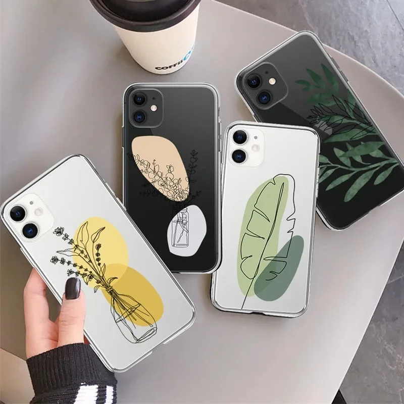 moskado Art Flower Leaf Pattern Transparent Phone Cover For iPhone 12 13 Mini 11 Pro Max X XR XS Max 7 8Plus Soft Silicone Cases
moskado Art Flower Leaf Pattern Transparent Phone Cover For iPhone 12 13 Mini 11 Pro Max X XR XS Max 7 8Plus Soft Silicone Cases