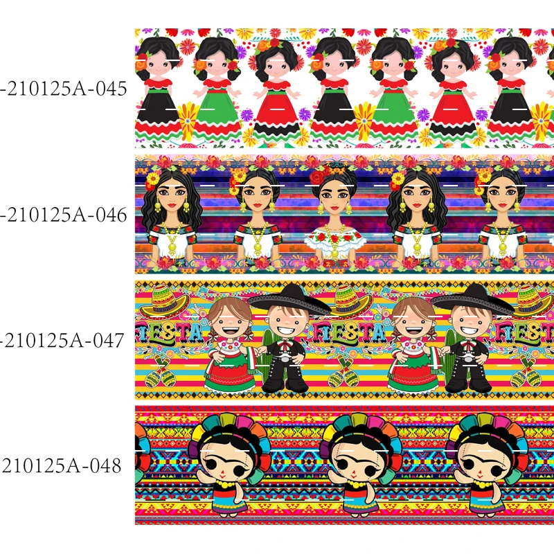 Printed Mexican Grir Character dolls grosgrain ribbon 50yards 22mm 25mm 38mm 75mm
Printed Mexican Grir Character dolls grosgrain ribbon 50yards 22mm 25mm 38mm 75mm