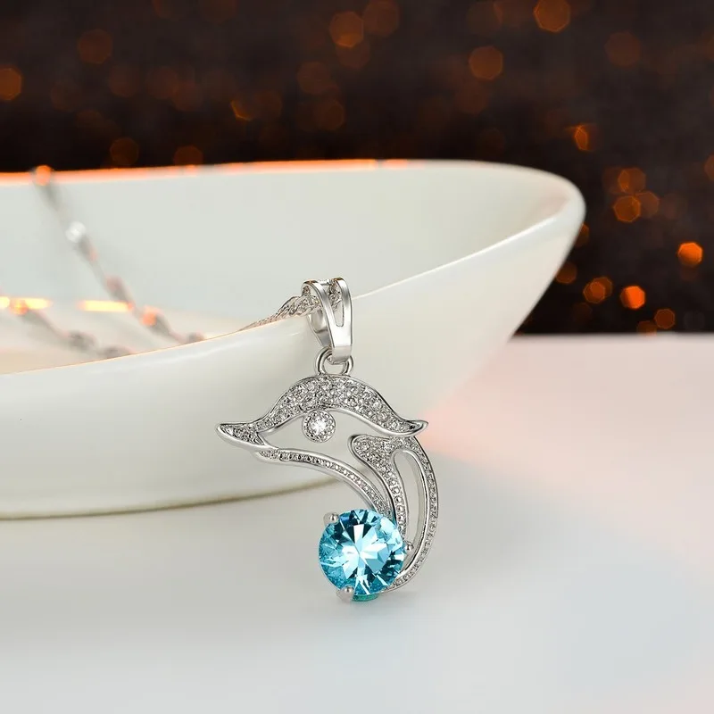 IHUES Multicolor Zircon Hollow Dolphin Love Pendant Necklace Personality Fashion Woman Jewelry Birthday Gift Chain Necklace 
IHUES Multicolor Zircon Hollow Dolphin Love Pendant Necklace Personality Fashion Woman Jewelry Birthday Gift Chain Necklace