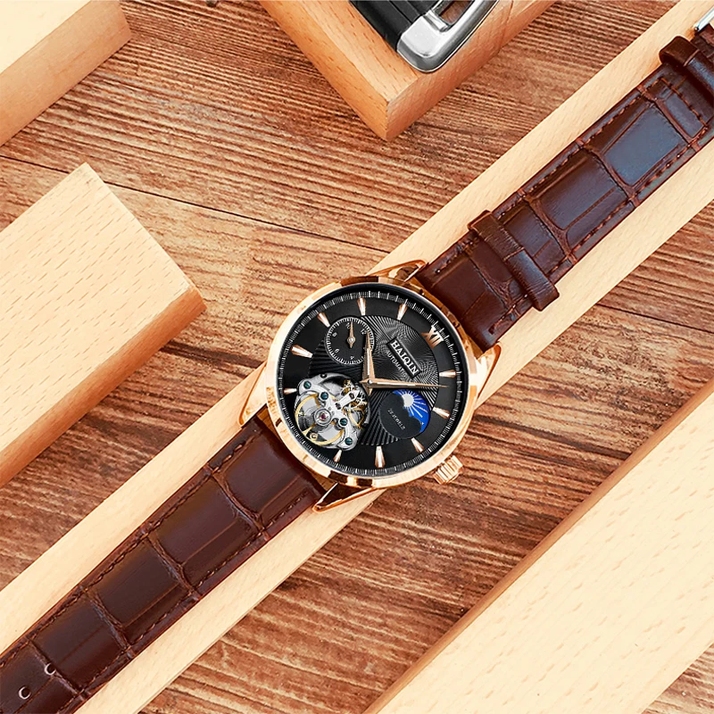 HAIQIN Men's watches Mens Watches top brand luxury Automatic mechanical sport watch men wirstwatch Tourbillon Reloj hombres 2020