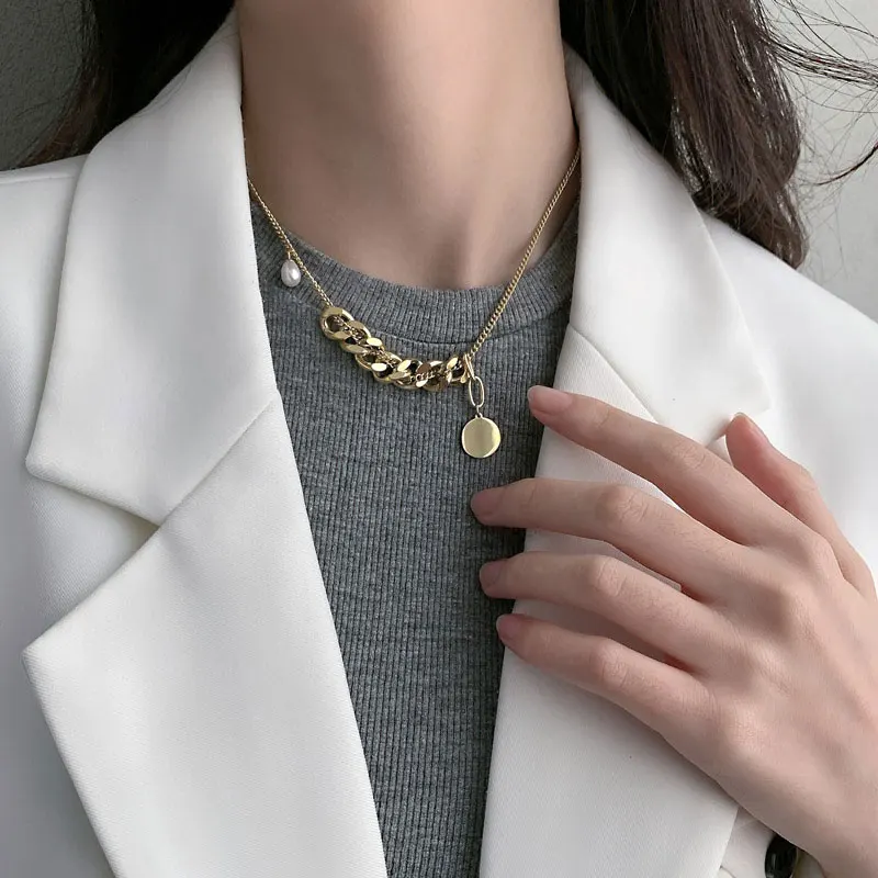 XIAOBOACC 18K Gold Plated Necklace for Women Punk Grunge Retro Round Tag Pearl Titanium Steel Chains Necklace Boho Jewelry
XIAOBOACC 18K Gold Plated Necklace for Women Punk Grunge Retro Round Tag Pearl Titanium Steel Chains Necklace Boho Jewelry