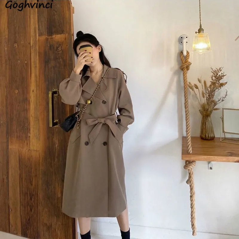 Women Trench Coat Solid Simple Sashes Slim Loose Ruched Korean Fashion Trendy Elegant All-match Office Lady Temperamental Newest
Women Trench Coat Solid Simple Sashes Slim Loose Ruched Korean Fashion Trendy Elegant All-match Office Lady Temperamental Newest