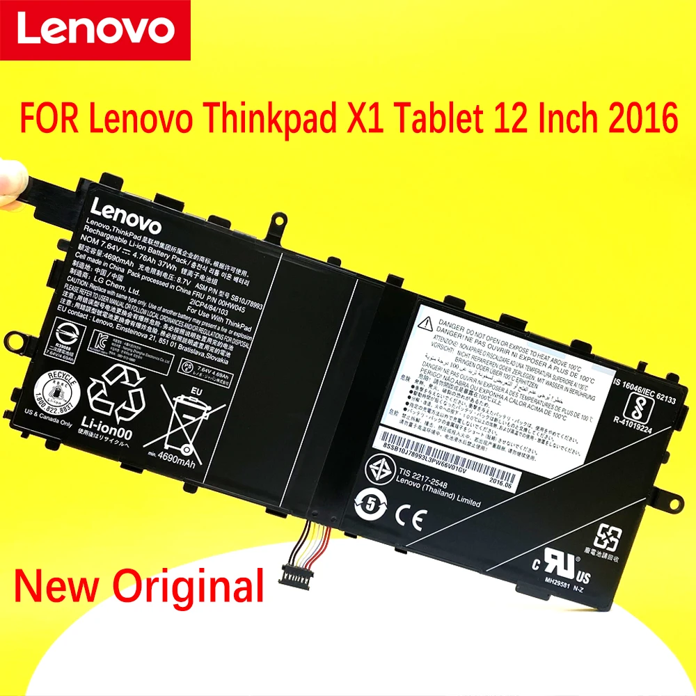 NEW Original Laptop Battery FOR Lenovo Thinkpad X1 Tablet 12 Inch 2016 00HW045 SB10J78993 00HW045 SB10J78994 00HW046
NEW Original Laptop Battery FOR Lenovo Thinkpad X1 Tablet 12 Inch 2016 00HW045 SB10J78993 00HW045 SB10J78994 00HW046