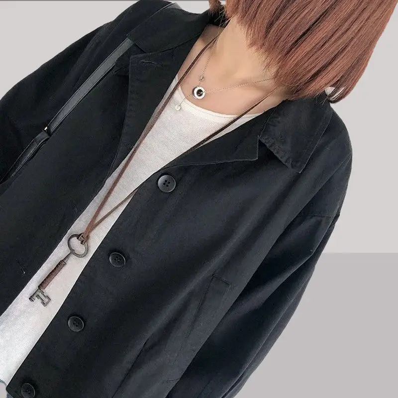 Spring Jacket Women's Fashion 2021 Autumn Short Coat Windbreaker New Loose Casual Solid Color Long Sleeve Top Cotton Cardigan
Spring Jacket Women's Fashion 2021 Autumn Short Coat Windbreaker New Loose Casual Solid Color Long Sleeve Top Cotton Cardigan