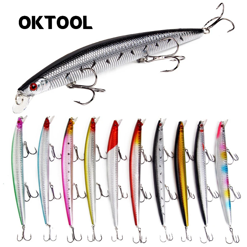 OKTOOL 1pcs 18cm 26.5g Big Long Fish Minnow Sea Fishing Lure 3D Eyes Strong Hooks Lures Wobblers for Trolling Artificial Bait
OKTOOL 1pcs 18cm 26.5g Big Long Fish Minnow Sea Fishing Lure 3D Eyes Strong Hooks Lures Wobblers for Trolling Artificial Bait