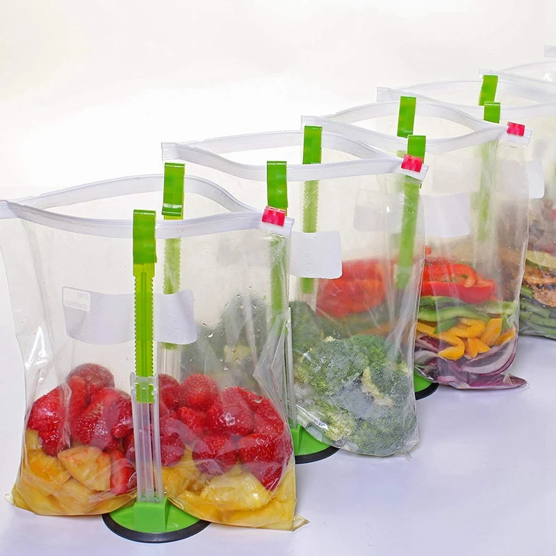 2 Piece Baggy Rack Hands-Free Clip Food Storage Freezer Baggy Holder,Bag Holder For Plastic Bags Stand
2 Piece Baggy Rack Hands-Free Clip Food Storage Freezer Baggy Holder,Bag Holder For Plastic Bags Stand