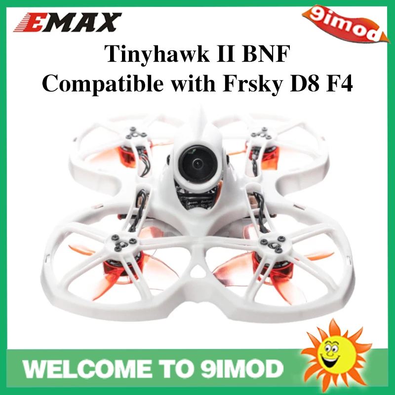 

New EMAX Tinyhawk II BNF FPV Racing Drone BNF Compatible with FrSky D8 F4 FC 5A ESC 0802 Motor Runcam Nano 2 Camera 200mW VTX