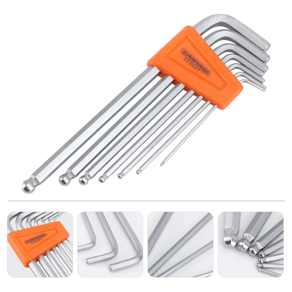7Pcs L-shaped Steel Hex Wrench Repair Spanner Hexagon Wrench Hand Tool Steel Spanner for Home Repair
7Pcs L-shaped Steel Hex Wrench Repair Spanner Hexagon Wrench Hand Tool Steel Spanner for Home Repair
