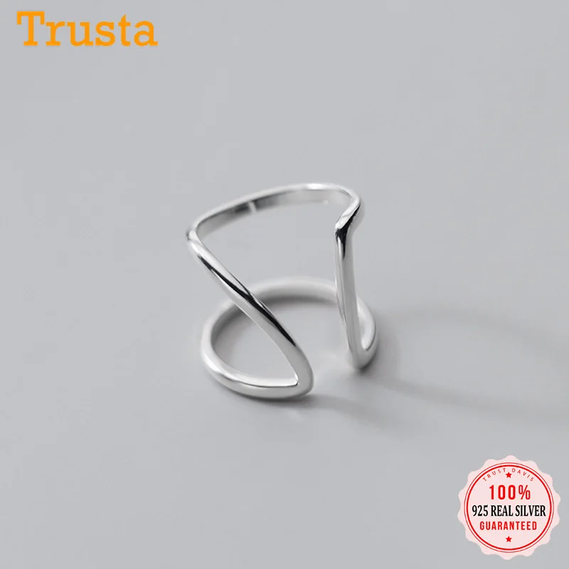 Trustdavis Genuine 925 Sterling Silver Fashion Personality Double Line Open Finger Ring For Women Wedding Fine Jewelry DB131
Trustdavis Genuine 925 Sterling Silver Fashion Personality Double Line Open Finger Ring For Women Wedding Fine Jewelry DB131