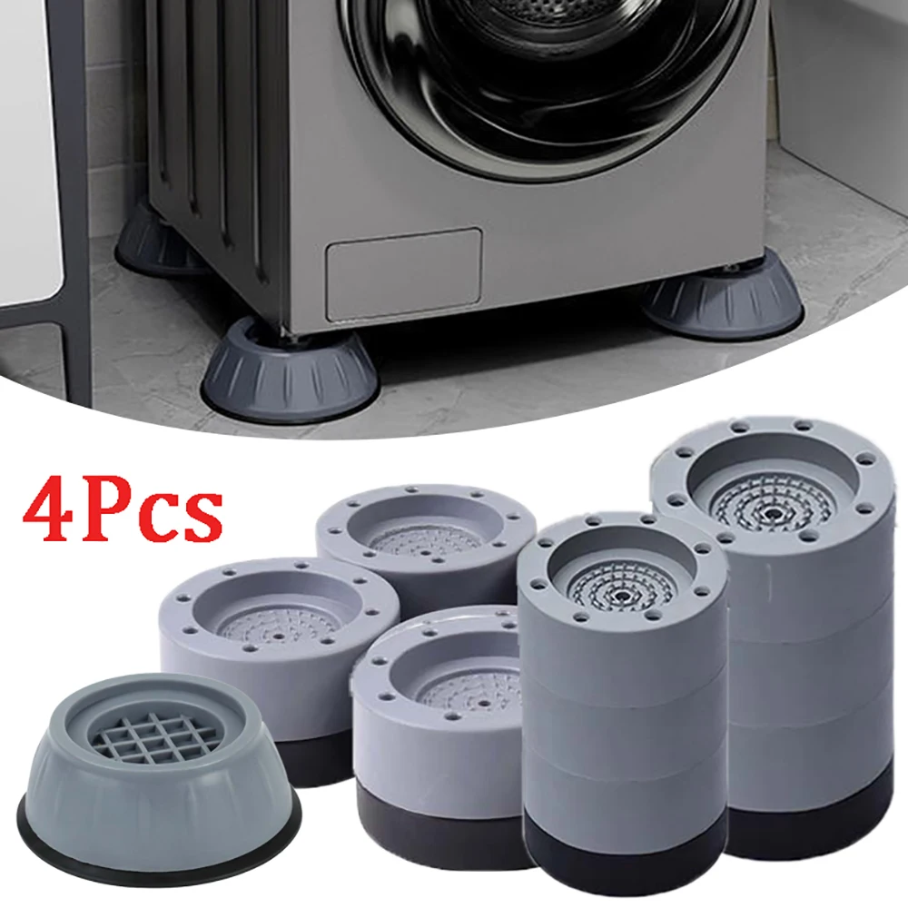 4PCS Anti Vibration Pads Washing Machine Rubber Feet Mat Universal Anti-slip Noise-reducing Furniture Foot Base Pad - купить по