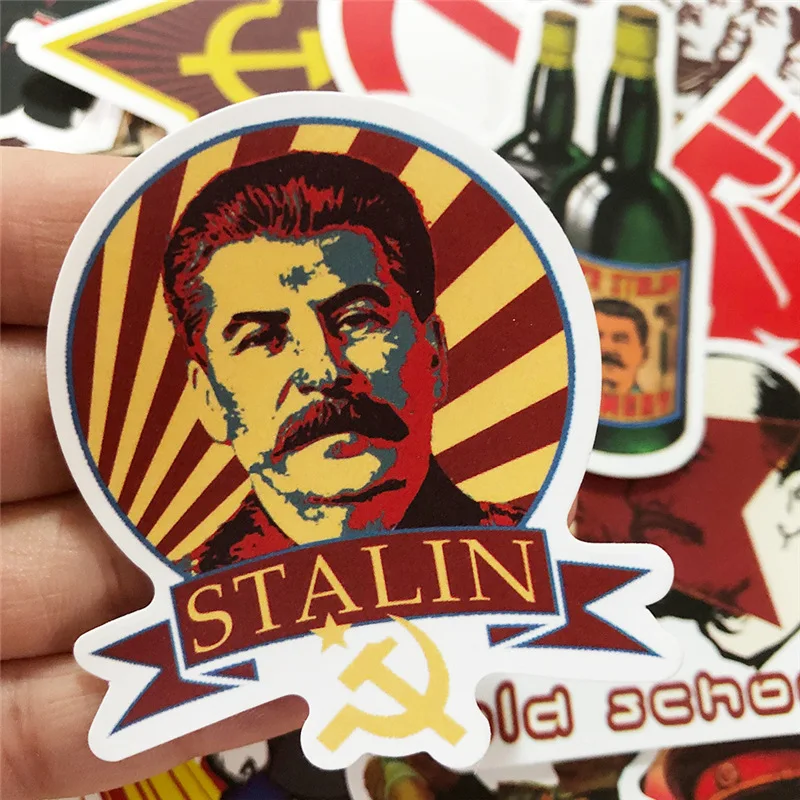 50Pcs Mixed Soviet Union Stalin USSR CCCP HET Stickers Waterproof PVC Skateboard Guitar Luggage Motorcycle Sticker 
50Pcs Mixed Soviet Union Stalin USSR CCCP HET Stickers Waterproof PVC Skateboard Guitar Luggage Motorcycle Sticker