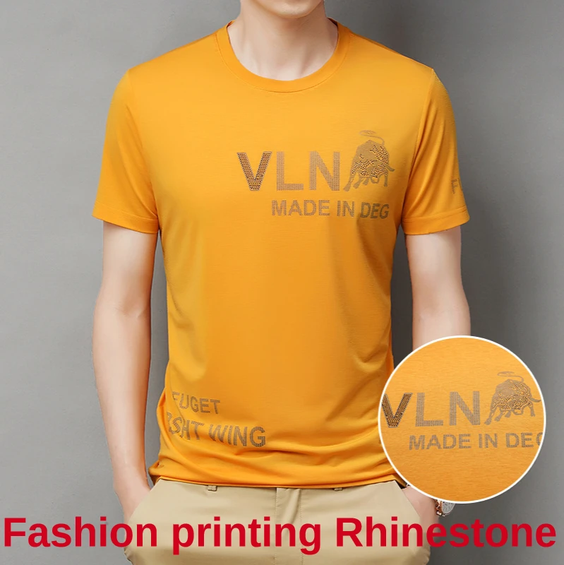 Summer New Casual Round Neck Short-sleeved T-shirt Male Youth Trend Embroidery Hot Drilling Breathable Half-sleeved T-shirt
Summer New Casual Round Neck Short-sleeved T-shirt Male Youth Trend Embroidery Hot Drilling Breathable Half-sleeved T-shirt