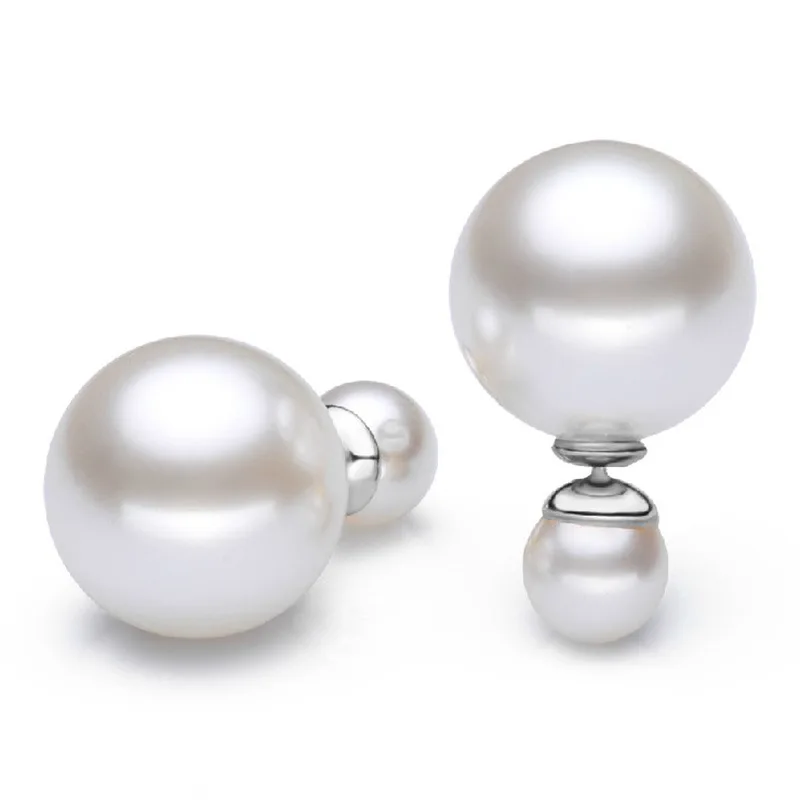 Ladies white pearl earrings, classic 925 sterling silver jewelry gold earrings on sale
Ladies white pearl earrings, classic 925 sterling silver jewelry gold earrings on sale