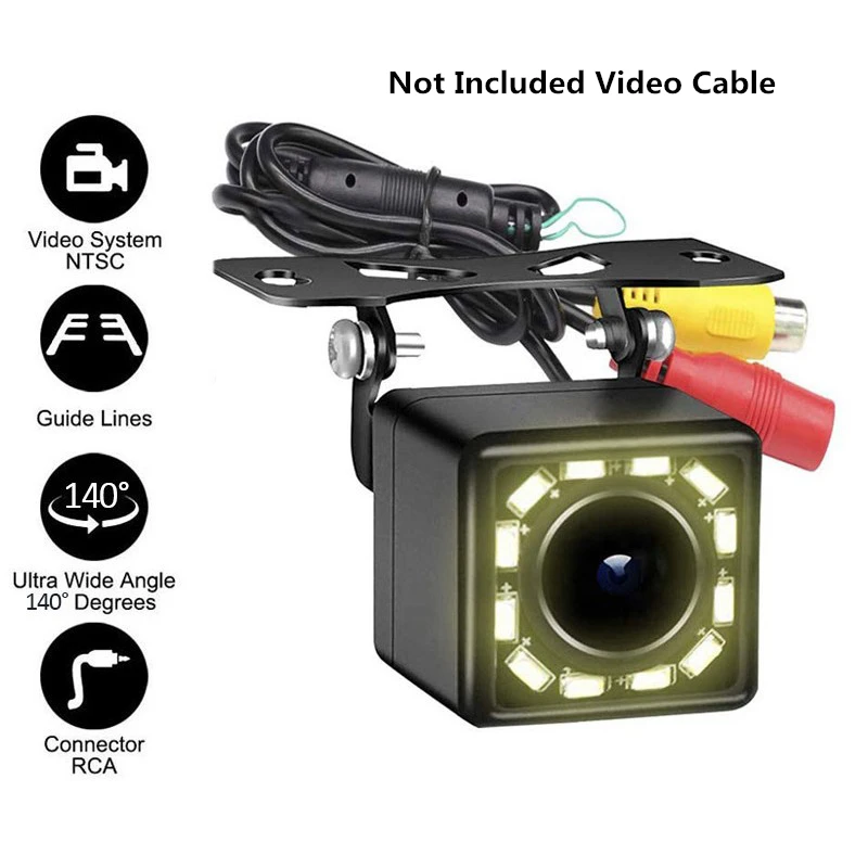 12 LED Car Rearview Camera DVD Reverse Backup Parking Camera Night Vision 140 Degrees Wide Angle Without Power Cord
12 LED Car Rearview Camera DVD Reverse Backup Parking Camera Night Vision 140 Degrees Wide Angle Without Power Cord