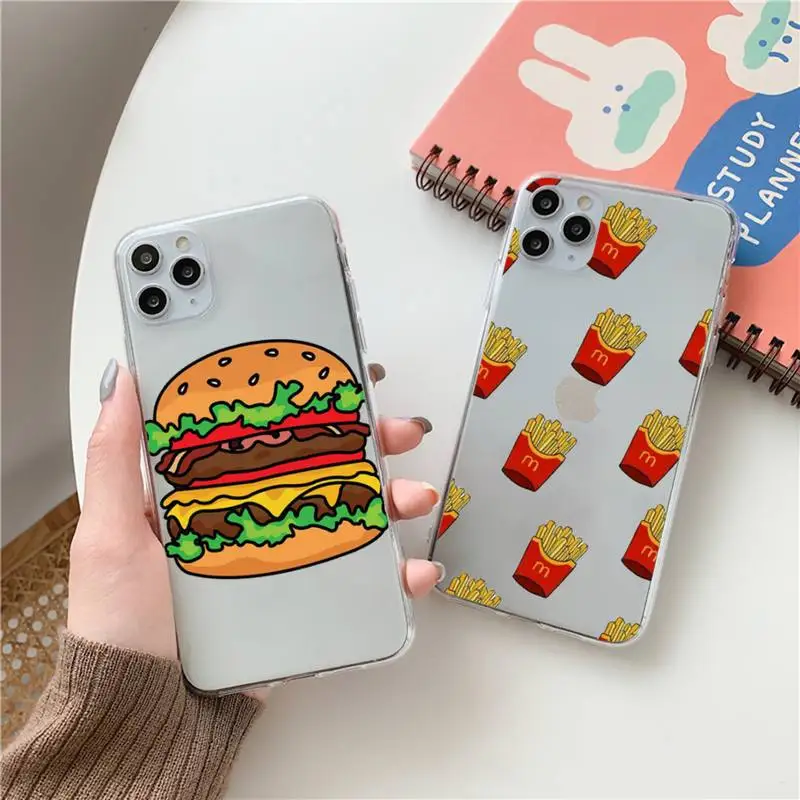 cartoon hamburger fries pizza Phone Case Transparent for Clear iPhone case 11 12 mini pro XS MAX 8 7 6 6S Plus X 5S SE 2020 XR
cartoon hamburger fries pizza Phone Case Transparent for Clear iPhone case 11 12 mini pro XS MAX 8 7 6 6S Plus X 5S SE 2020 XR