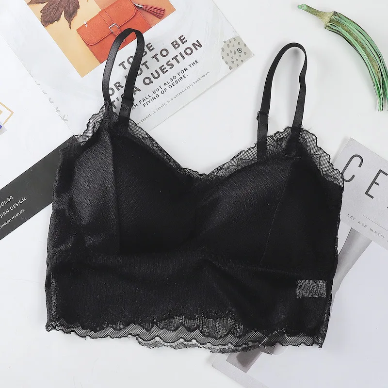 2021 Womens Push Up Lace Bra Underwear With Replaceable Chest Pad Ladies Thin Summer Brassiere Underwear Casual Tank Tops Mujer 
2021 Womens Push Up Lace Bra Underwear With Replaceable Chest Pad Ladies Thin Summer Brassiere Underwear Casual Tank Tops Mujer