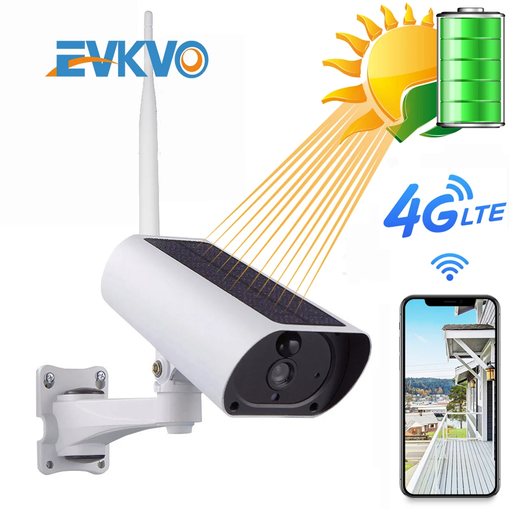 Солнечный Мощность 4G сим карты Беспроводной IP Камера перезарядки Батарея 1080P ИК