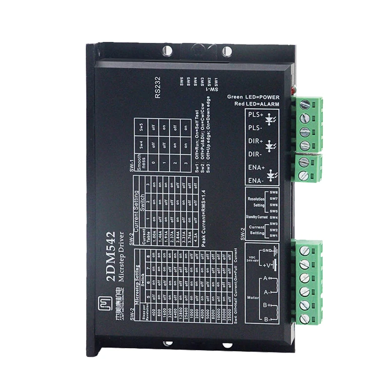 2DM542 NEMA23 NEMA17 2 фазный Драйвер шагового двигателя 32 бит DSP dc36в 4.2A JMC Замена leadshine