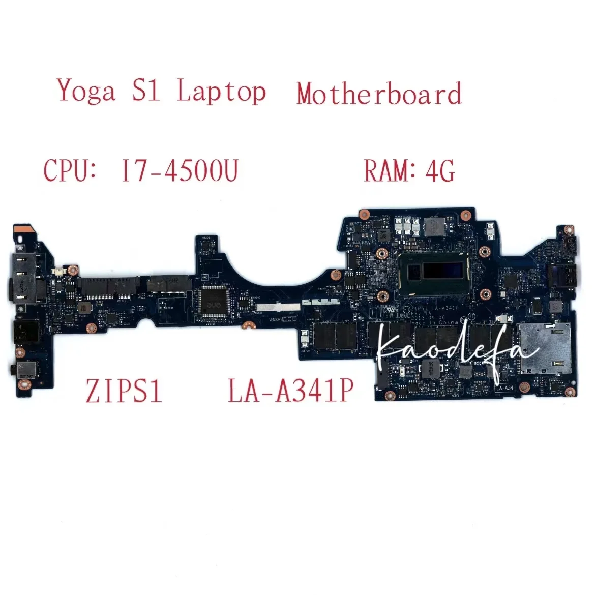 Материнская плата Yoga S1 LA-A341P для ноутбука Thinkpad 20C0 20CD CPU:I7-4500U RAM:4G 100% Test OK | Компьютеры