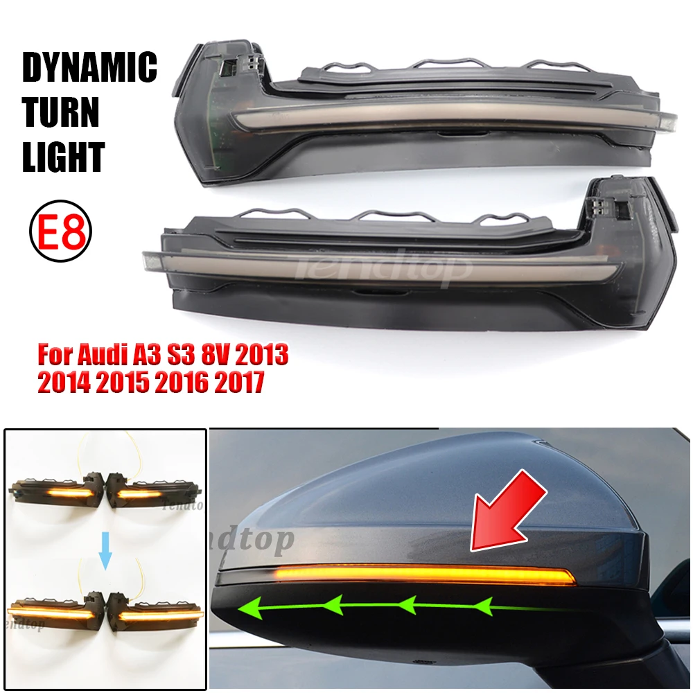 Автомобильный индикатор зеркала заднего вида, 2 шт., светодиодный динамический сигнал поворота воды для Audi A3 S3 8V 2013 2014 2015 2016 2017 
Автомобильный индикатор зеркала заднего вида, 2 шт., светодиодный динамический сигнал поворота воды для Audi A3 S3 8V 2013 2014 2015 2016 2017