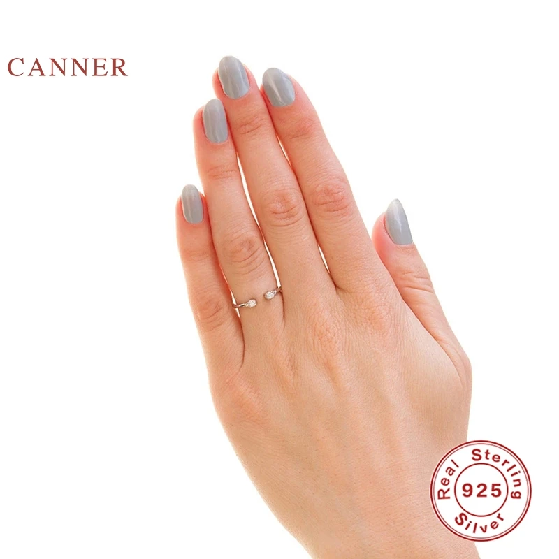 CANNER Mini Fashion Ring 925 Sterling Silver Anillos Gold Rings For Women Luxury Fine Jewelry Wedding Bague Bijoux | Украшения и