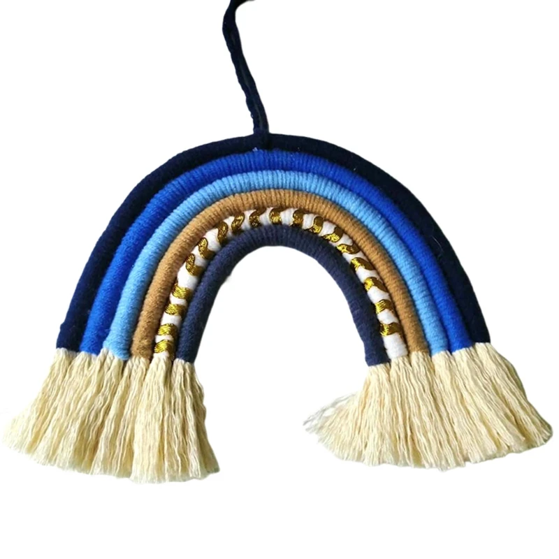 6 Lines Macrame Tapestry Rainbow Wall Hanging Ornaments Hand-woven Kids Room Home Party Nursery Decorations
6 Lines Macrame Tapestry Rainbow Wall Hanging Ornaments Hand-woven Kids Room Home Party Nursery Decorations