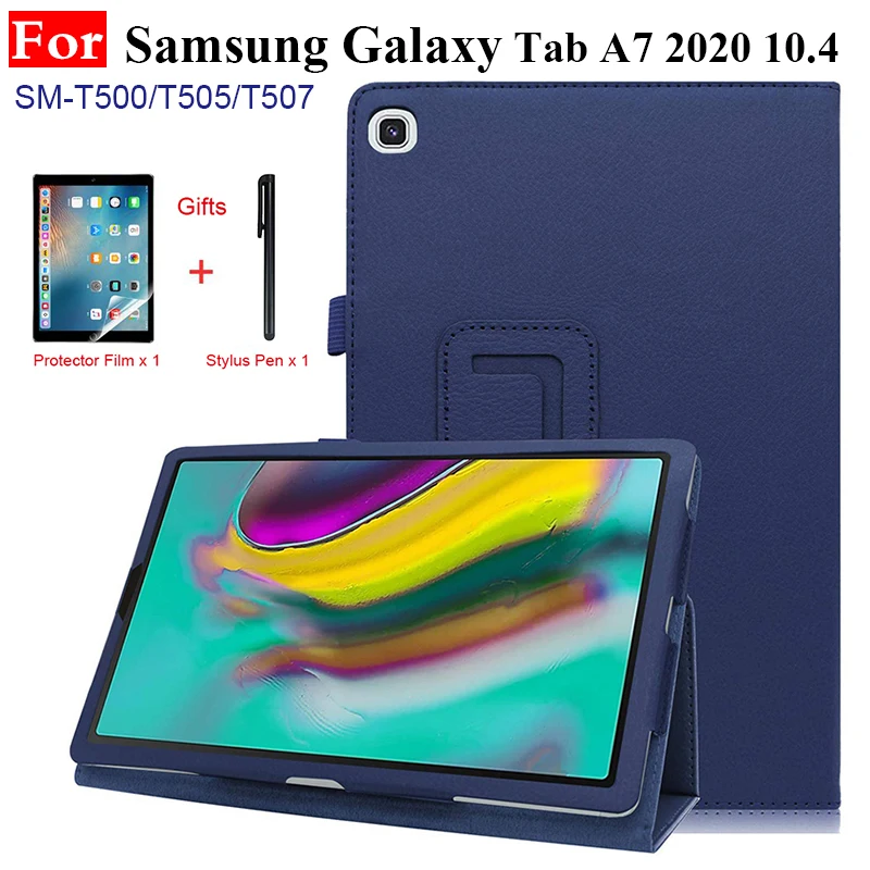 

Для Samsung Galaxy Tab A7 10,4 2020 Чехлы для планшетов легкий складной чехол-подставка для Galaxy Tab A7 SM-T500 T505 чехол + ручка