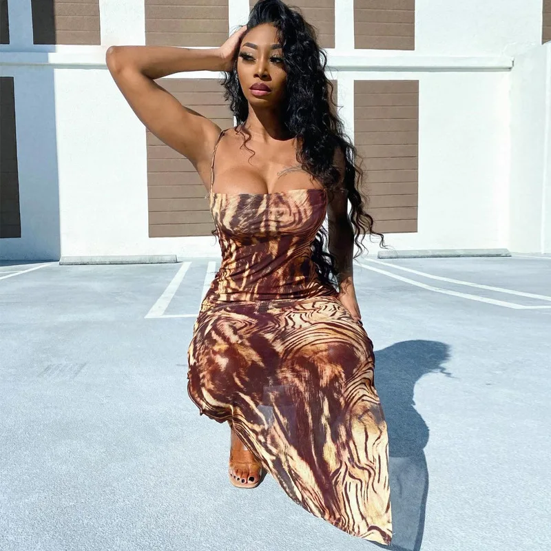 Evessi Sleeveless Vintage Print Slit Sexy Long Dress Summer Women Fashion Party Elegant Sling Dresses Vacation Sundress Vestido
Evessi Sleeveless Vintage Print Slit Sexy Long Dress Summer Women Fashion Party Elegant Sling Dresses Vacation Sundress Vestido